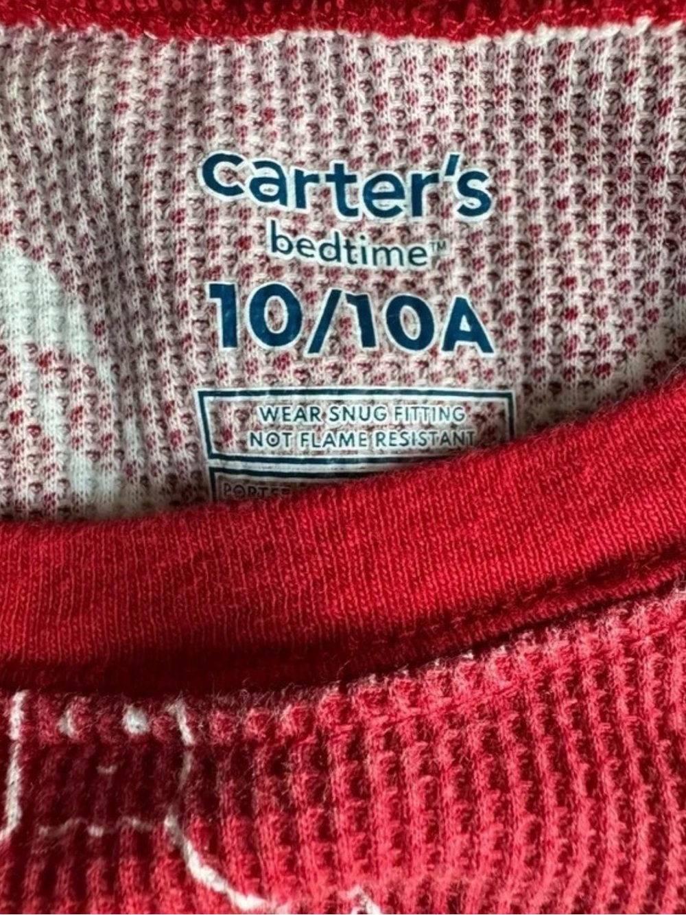 Carter's Red and White Holiday Pajama Set - Picture 3 of 3